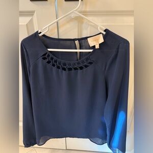 Skies Are Blue Navy Long Sleeve Dress